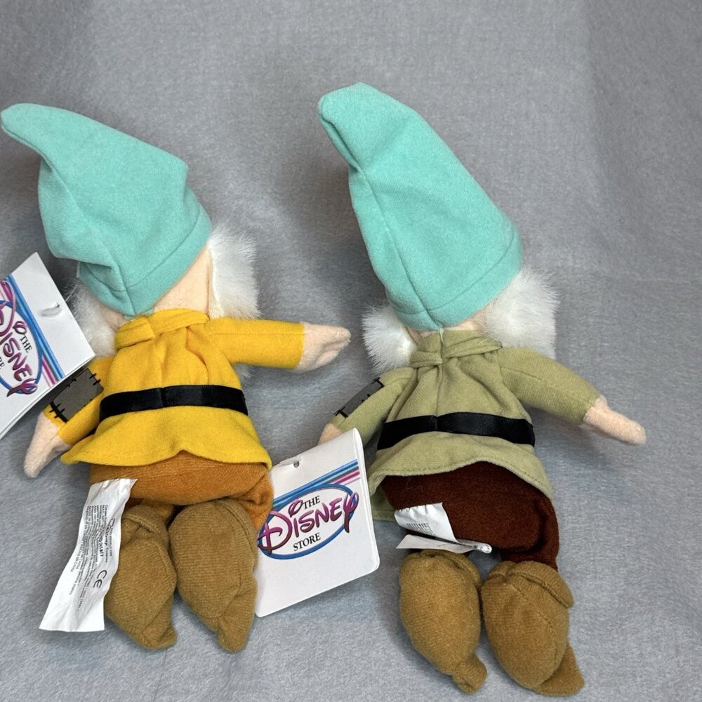 Snow White 7 Dwarfs Prince Witch Disney Store Bean Bag Plush Stuffed Set of 10 - Picture 8 of 16